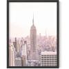 image:imageHAUS AND HUES New York City Poster  Pink New York Wall Art Skyline Art NYC Print Aesthetic Art Print for Bedroom Dorm Room Living Room Black Frame 16x20Skyline