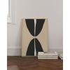 image:imageHAUS AND HUES Abstract Wall Art  Neutral Mid Century Modern Prints Geometric Minimalist Artwork Wood Lines Poster for Living Room Decor Beige Frame 12x16Half Circles