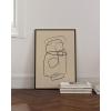 image:imageHAUS AND HUES Abstract Wall Art  Neutral Mid Century Modern Prints Geometric Minimalist Artwork Wood Lines Poster for Living Room Decor Beige Frame 12x16Scribble