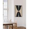 image:imageHAUS AND HUES Abstract Wall Art  Neutral Mid Century Modern Prints Geometric Minimalist Artwork Wood Lines Poster for Living Room Decor Beige Frame 12x16Half Circles