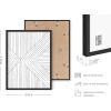 image:imageHAUS AND HUES Abstract Wall Art  Neutral Mid Century Modern Prints Geometric Minimalist Artwork Wood Lines Poster for Living Room Decor Beige Frame 12x16Lines on Lines