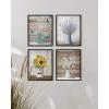 image:imageHAUS AND HUES Floral Botanical Prints  Set of 4 Flower Posters Flower Pictures Wall Decor Floral Prints Unframed 8x10Farmhouse Bouquets