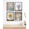 image:imageHAUS AND HUES Floral Botanical Prints  Set of 4 Flower Posters Flower Pictures Wall Decor Floral Prints Unframed 8x10Farmhouse Bouquets