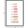 image:imageHAUS AND HUES Framed Encouraging Quotes Wall Decor  Mental Health Wall Art Positive Saying Motivational Inspirational Affirmations Counseling Tools Note to Self Print 12x16 BEIGE FRAMEDI am Affirmations