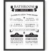 image:imageHAUS AND HUES Funny Bathroom Decor Eye Exam Wall Art Funny Bathroom Sign Unframed Art Print 16x20Rules