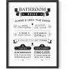 image:imageHAUS AND HUES Funny Bathroom Decor Eye Exam Wall Art Funny Bathroom Sign Unframed Art Print 16x20Rules