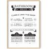 image:imageHAUS AND HUES Funny Bathroom Decor Eye Exam Wall Art Funny Bathroom Sign Unframed Art Print 16x20Rules