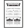 image:imageHAUS AND HUES Funny Bathroom Decor Eye Exam Wall Art Funny Bathroom Sign Unframed Art Print 16x20Rules