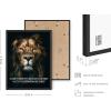 image:imageHAUS AND HUES Motivational Wall Art for Office  Iceberg Picture Motivational Artwork for Walls Inspirational Poster for Gym Iceberg Poster with Beige Frame 16x20Lion Vs Sheep