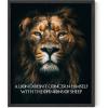 image:imageHAUS AND HUES Motivational Wall Art for Office  Iceberg Picture Motivational Artwork for Walls Inspirational Poster for Gym Iceberg Poster with Beige Frame 16x20Lion Vs Sheep