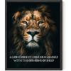 image:imageHAUS AND HUES Motivational Wall Art for Office  Iceberg Picture Motivational Artwork for Walls Inspirational Poster for Gym Iceberg Poster with Beige Frame 16x20Lion Vs Sheep