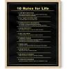 image:imageHAUS AND HUES Motivational Wall Art for Office  Iceberg Picture Motivational Artwork for Walls Inspirational Poster for Gym Iceberg Poster with Beige Frame 16x2010 Rules for Life