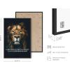 image:imageHAUS AND HUES Motivational Wall Art for Office  Iceberg Picture Motivational Artwork for Walls Inspirational Poster for Gym Iceberg Poster with Beige Frame 16x20Lion Vs Sheep