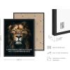 image:imageHAUS AND HUES Motivational Wall Art for Office  Iceberg Picture Motivational Artwork for Walls Inspirational Poster for Gym Iceberg Poster with Beige Frame 16x20Lion Vs Sheep