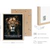 image:imageHAUS AND HUES Motivational Wall Art for Office  Iceberg Picture Motivational Artwork for Walls Inspirational Poster for Gym Iceberg Poster with Beige Frame 16x20Lion Vs Sheep