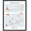 image:imageHAUS AND HUES Motivational Wall Art for Office  Iceberg Picture Motivational Artwork for Walls Inspirational Poster for Gym Iceberg Poster with Beige Frame 16x20Expectation Vs Reality