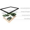 image:imageHAUS AND HUES Tropical Leaf Wall Art  Green Monstera Plant Poster Modern Botanical Print for Living Room or Office Beige Frame 24x36Monstera