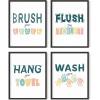 image:imageHAUS AND HUES Animal Inspirational Art Print Set of 48x10 Kids Bathroom Set of 4 11x14 Black Framed