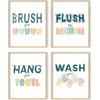 image:imageHAUS AND HUES Animal Inspirational Art Print Set of 48x10 Kids Bathroom Set of 4 8x10 Beige Framed