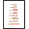 image:imageHAUS AND HUES Framed Encouraging Quotes Wall Decor  Mental Health Wall Art Positive Saying Motivational Inspirational Affirmations Counseling Tools Note to Self Print 12x16 BEIGE FRAMEDI am Affirmations