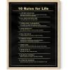 image:imageHAUS AND HUES Motivational Wall Art for Office  Iceberg Picture Motivational Artwork for Walls Inspirational Poster for Gym Iceberg Poster with Beige Frame 16x2010 Rules for Life