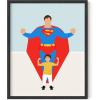 image:imageHAUS AND HUES Superman Art Print  16x20  Framed Black