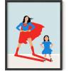 image:imageHAUS AND HUES Superwoman Art Print  16x20  Framed Black