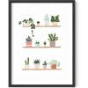 image:imageHAUS AND HUES Yellow Flower Wall Art  Sunflower Print Yellow Wall Decor for Bedroom Bathroom or Kitchen Black Frame 16x20Pots on Shelves