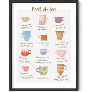 image:imageHAUS AND HUES Inspirational Quotes Wall Art  Cheesy Motivational Posters for Classroom Mindfulness Gifts Self Love Affirmations Stay Positive Self Motivation Insecure 16 x 20 Framed BeigePositiviTea