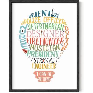image:imageHAUS AND HUES Lightbulb Art Print  12x16  Framed Black