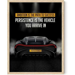 image:imageHAUS AND HUES Motivational Wall Art for Office  Iceberg Picture Motivational Artwork for Walls Inspirational Poster for Gym Iceberg Poster with Beige Frame 16x20Ambition  Persistence