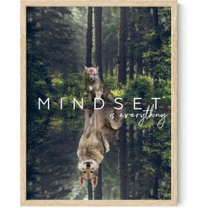 image:imageHAUS AND HUES Motivational Wall Art for Office  Iceberg Picture Motivational Artwork for Walls Inspirational Poster for Gym Iceberg Poster with Beige Frame 16x20Mindset is Everything
