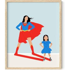 image:imageHAUS AND HUES Superwoman Art Print  16x20  Framed Beige