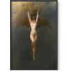 image:imageHAUS AND HUES Van Gogh Skeleton with Cigarette Poster  Gothic Skull Art Dark Academia Decor Beige Frame 24x36Bat Woman