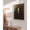 image:imageHAUS AND HUES Van Gogh Skeleton with Cigarette Poster  Gothic Skull Art Dark Academia Decor Beige Frame 24x36Bat Woman