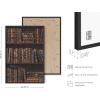 image:imageHAUS AND HUES Van Gogh Skeleton with Cigarette Poster  Gothic Skull Art Dark Academia Decor Beige Frame 24x36Bookshelf