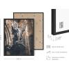 image:imageHAUS AND HUES Van Gogh Skeleton with Cigarette Poster  Gothic Skull Art Dark Academia Decor Beige Frame 24x36Dark Statue