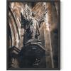 image:imageHAUS AND HUES Van Gogh Skeleton with Cigarette Poster  Gothic Skull Art Dark Academia Decor Beige Frame 24x36Dark Statue