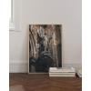 image:imageHAUS AND HUES Van Gogh Skeleton with Cigarette Poster  Gothic Skull Art Dark Academia Decor Beige Frame 24x36Dark Statue