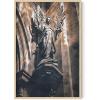 image:imageHAUS AND HUES Van Gogh Skeleton with Cigarette Poster  Gothic Skull Art Dark Academia Decor Beige Frame 24x36Dark Statue