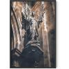 image:imageHAUS AND HUES Van Gogh Skeleton with Cigarette Poster  Gothic Skull Art Dark Academia Decor Beige Frame 24x36Dark Statue