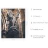 image:imageHAUS AND HUES Van Gogh Skeleton with Cigarette Poster  Gothic Skull Art Dark Academia Decor Beige Frame 24x36Dark Statue