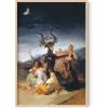 image:imageHAUS AND HUES Van Gogh Skeleton with Cigarette Poster  Gothic Skull Art Dark Academia Decor Beige Frame 24x36Sabbath of the Witches