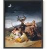 image:imageHAUS AND HUES Van Gogh Skeleton with Cigarette Poster  Gothic Skull Art Dark Academia Decor Beige Frame 24x36Sabbath of the Witches