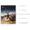 image:imageHAUS AND HUES Van Gogh Skeleton with Cigarette Poster  Gothic Skull Art Dark Academia Decor Beige Frame 24x36Sabbath of the Witches