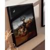 image:imageHAUS AND HUES Van Gogh Skeleton with Cigarette Poster  Gothic Skull Art Dark Academia Decor Beige Frame 24x36Sabbath of the Witches