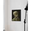image:imageHAUS AND HUES Van Gogh Skeleton with Cigarette Poster  Gothic Skull Art Dark Academia Decor Beige Frame 24x36Skull