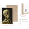 image:imageHAUS AND HUES Van Gogh Skeleton with Cigarette Poster  Gothic Skull Art Dark Academia Decor Beige Frame 24x36Skull
