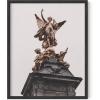 image:imageHAUS AND HUES Van Gogh Skeleton with Cigarette Poster  Gothic Skull Art Dark Academia Decor Beige Frame 24x36Statue Against Sky