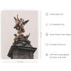 image:imageHAUS AND HUES Van Gogh Skeleton with Cigarette Poster  Gothic Skull Art Dark Academia Decor Beige Frame 24x36Statue Against Sky